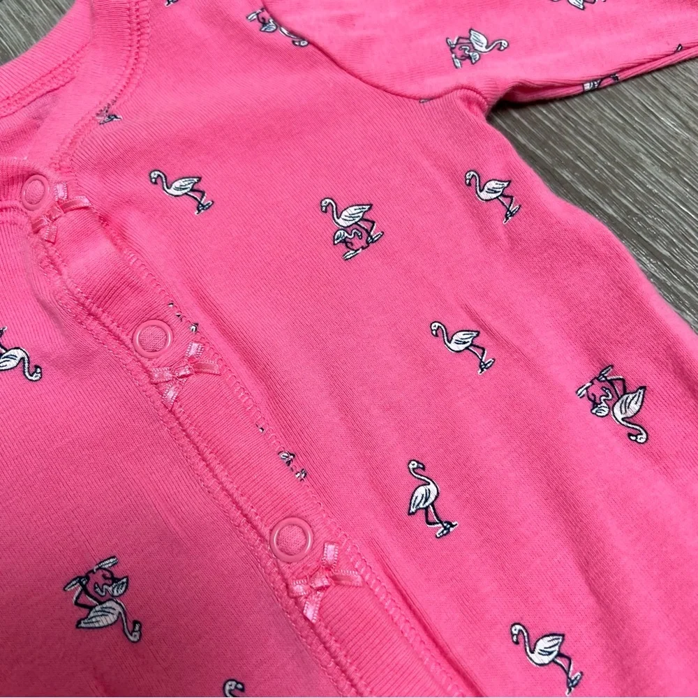 CARTERS FOOTLESS SNAP UP SLEEPER PINK FLAMINGO 6MO